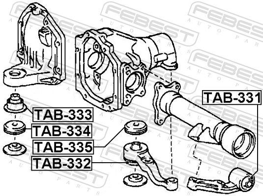 FEBEST | Lagerung, Differential TAB-335