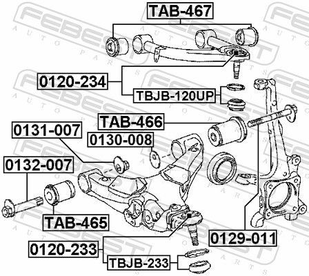 TAB466 Control Arm- / Trailing Arm Bush FEBEST TAB-466 review and test