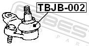 FEBEST Repair Kit, ball joint TBJB-002 for TOYOTA CARINA, CELICA