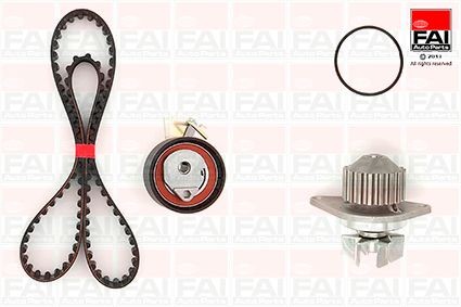 Timing belt kit with water pump FAI AutoParts Number of Teeth: 100 - TBK144-6344