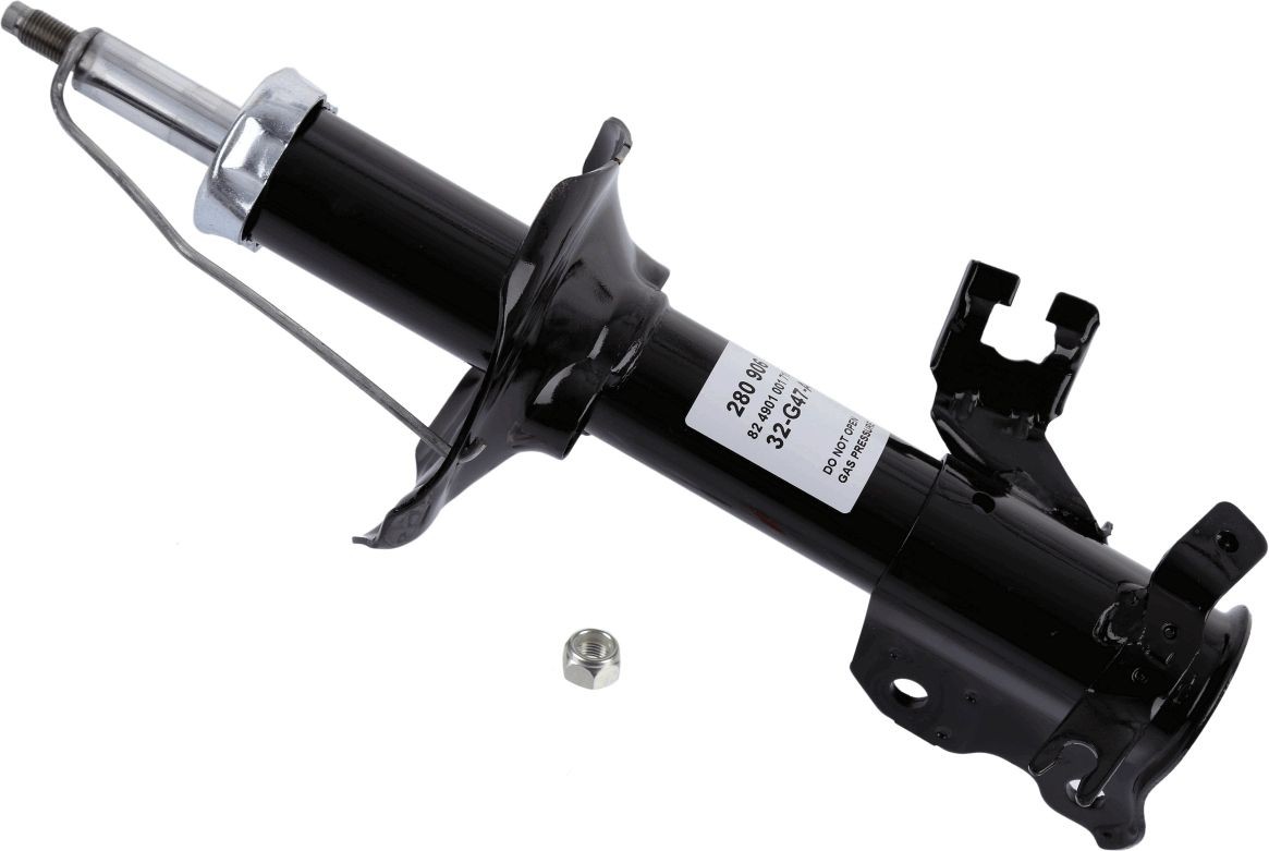 SACHS 280 906 Shock absorber Left, Gas Pressure, Twin-Tube, Suspension Strut, Top pin