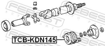 TCBKDN145 Bearing, propshaft centre bearing FEBEST TCB-KDN145 review and test