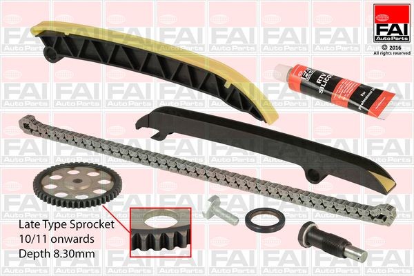 TCK208L FAI AutoParts Timing chain set AUDI with gears, with gaskets/seals, Simplex, Low-noise chain