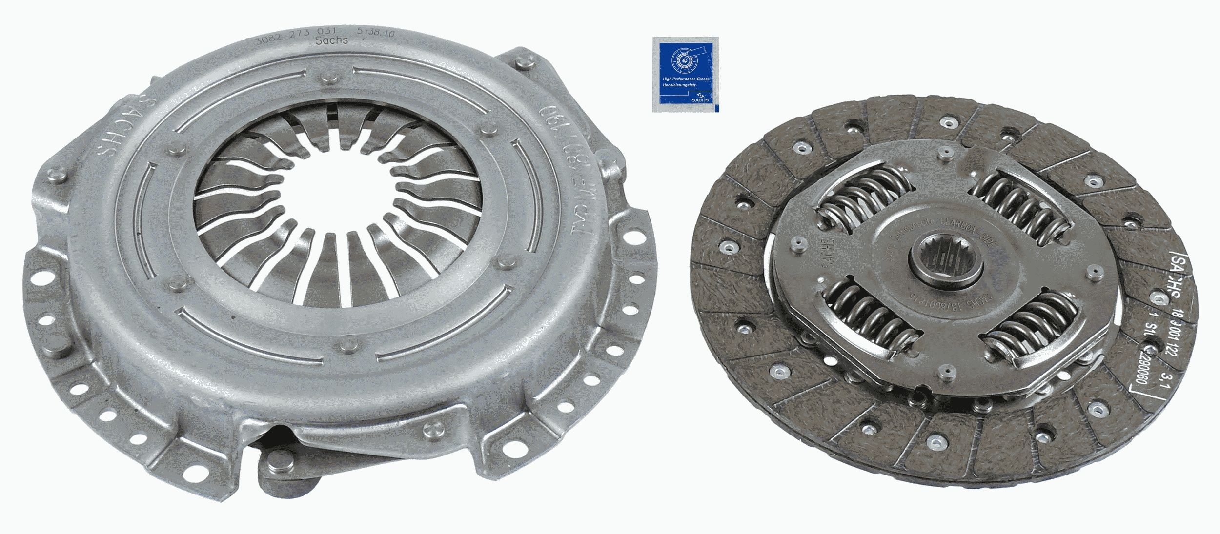 SACHS without clutch release bearing, 190mm Ø: 190mm Clutch replacement kit 3000 951 007 buy