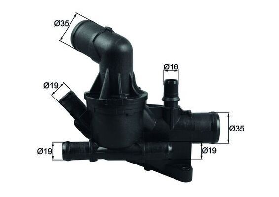 MAHLE ORIGINAL TH 54 80 Engine thermostat Opening Temperature: 80°C, without gasket/seal