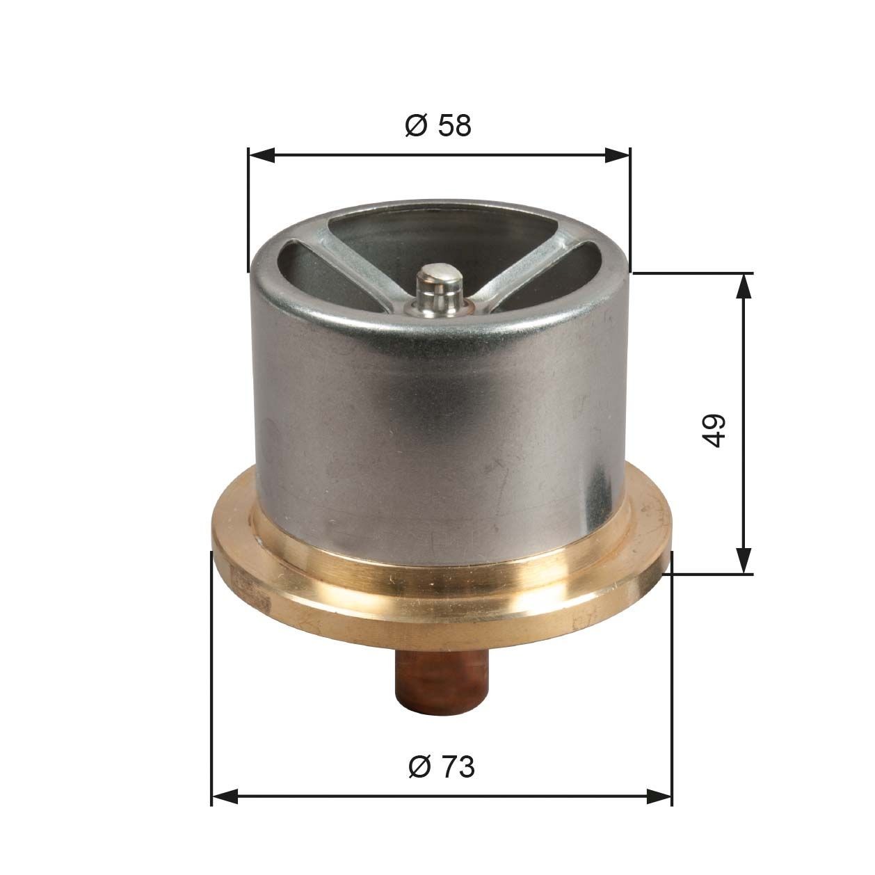 7412-10711 GATES Opening Temperature: 86°C, without housing Thermostat, coolant TH51386 buy