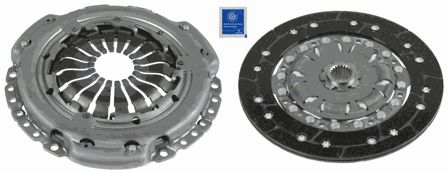 SACHS without clutch release bearing, 215mm Ø: 215mm Clutch replacement kit 3000 951 989 buy