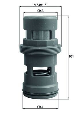 MAHLE ORIGINAL TO 18 110 Thermostat, Ölkühlung für MERCEDES-BENZ ACTROS MP4 / MP5 LKW in Original Qualität