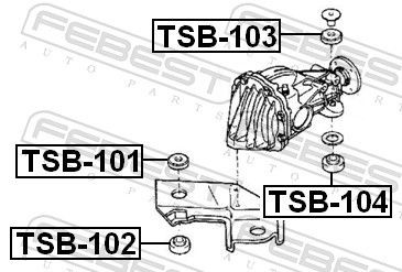 TSB101 Mounting, differential FEBEST TSB-101 review and test