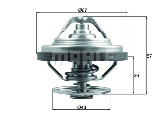 72400244 BEHR THERMOT-TRONIK Opening Temperature: 83°C, with seal Thermostat, coolant TX 158 83 buy