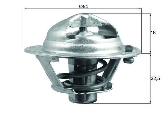MAHLE ORIGINAL TX 166 85D Engine thermostat Opening Temperature: 85°C, 54mm, with seal