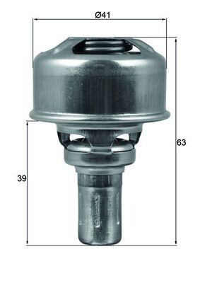 MAHLE ORIGINAL TX 174 86 Engine thermostat Opening Temperature: 86°C, 41mm, without gasket/seal