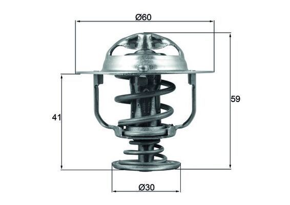 Great value for money - MAHLE ORIGINAL Engine thermostat TX 177 82D