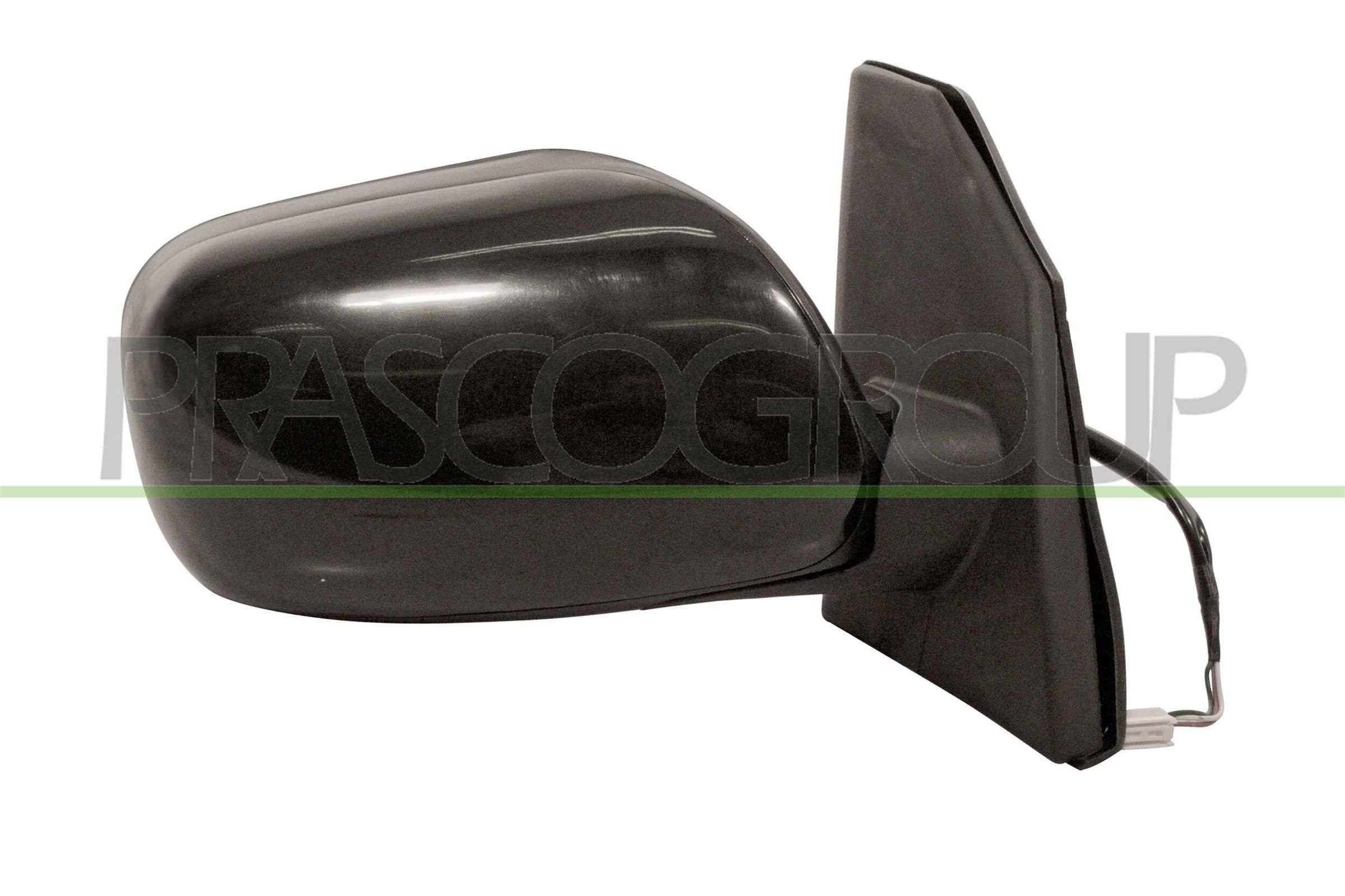 PRASCO TY0907323 Wing mirror Right, black, Electric, Heatable, Convex, untinted