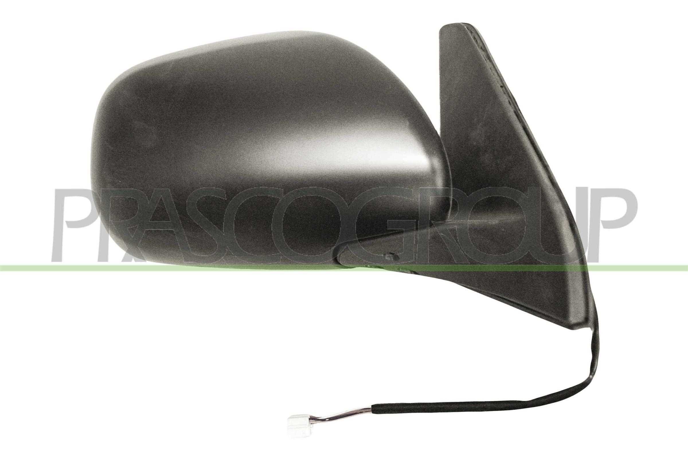 PRASCO TY8487313 Wing mirror Right, black, Electric, Electronically foldable, Convex, untinted