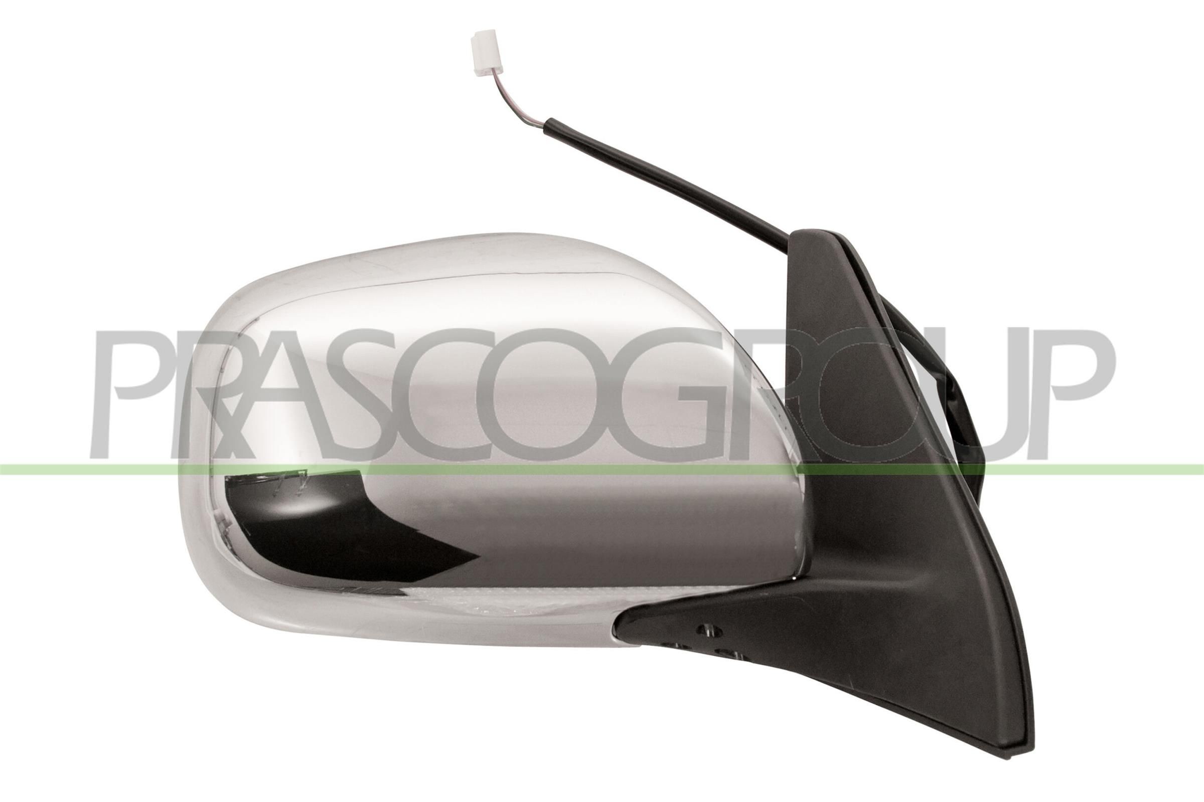PRASCO Right, black, Chromed, Electric, Electronically foldable, Convex, untinted Side mirror TY8487333 buy