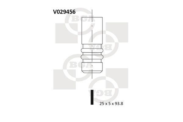 V029456 Exhaust valve V029456 BGA 25 mm