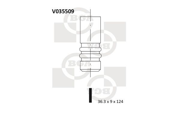 BGA Exhaust valve V035509 Ford TRANSIT 2016