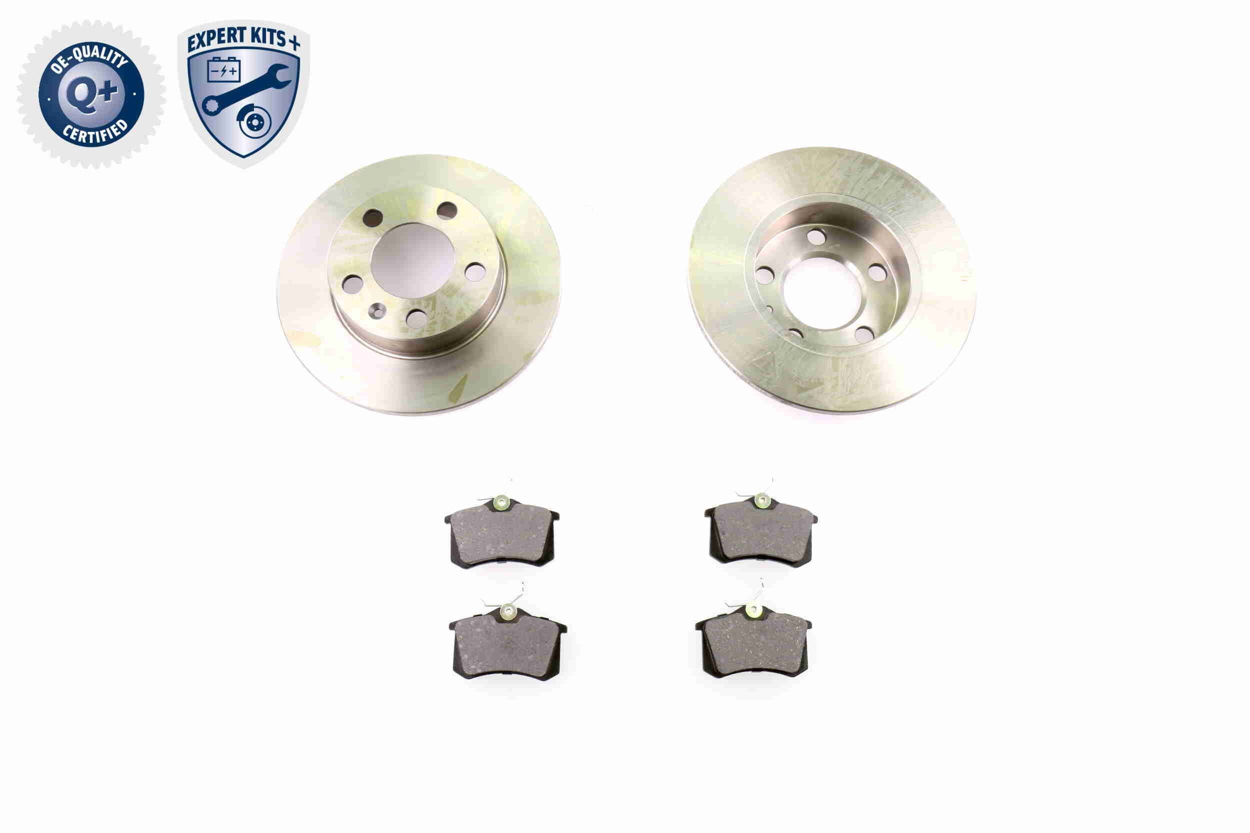 VAICO V10-90002 Brake discs and pads set Rear Axle, solid, with brake pads, EXPERT KITS +