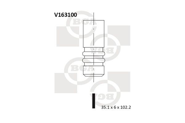 BGA V163100 Opel INSIGNIA 2010 Inlet valves