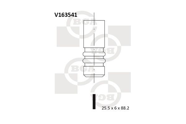 BGA V163541 Exhaust valve 25,5 mm