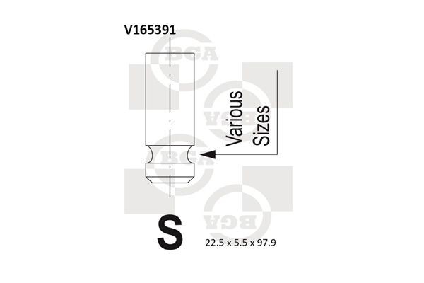 Nissan SILVIA Exhaust valve BGA V165391 cheap