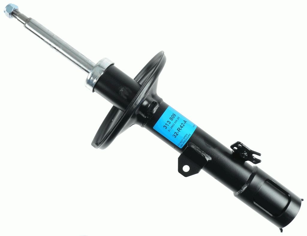 SACHS 313 809 Shock absorber Left, Gas Pressure, Twin-Tube, Suspension Strut, Top pin