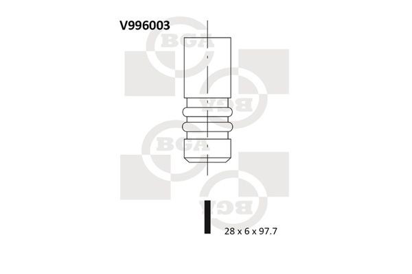 BGA V996003 Ford MONDEO 2004 Engine exhaust valve