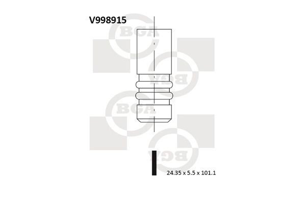 Výfukový ventil Peugeot v originální kvalitě BGA V998915
