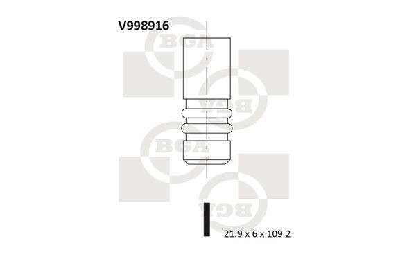 BGA V998916 Inlet valves Lancia Ypsilon 843 1.3 JTD 70 hp Diesel 2011 price