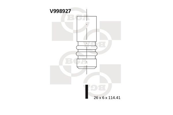 BGA V998927 Exhaust valve 641386