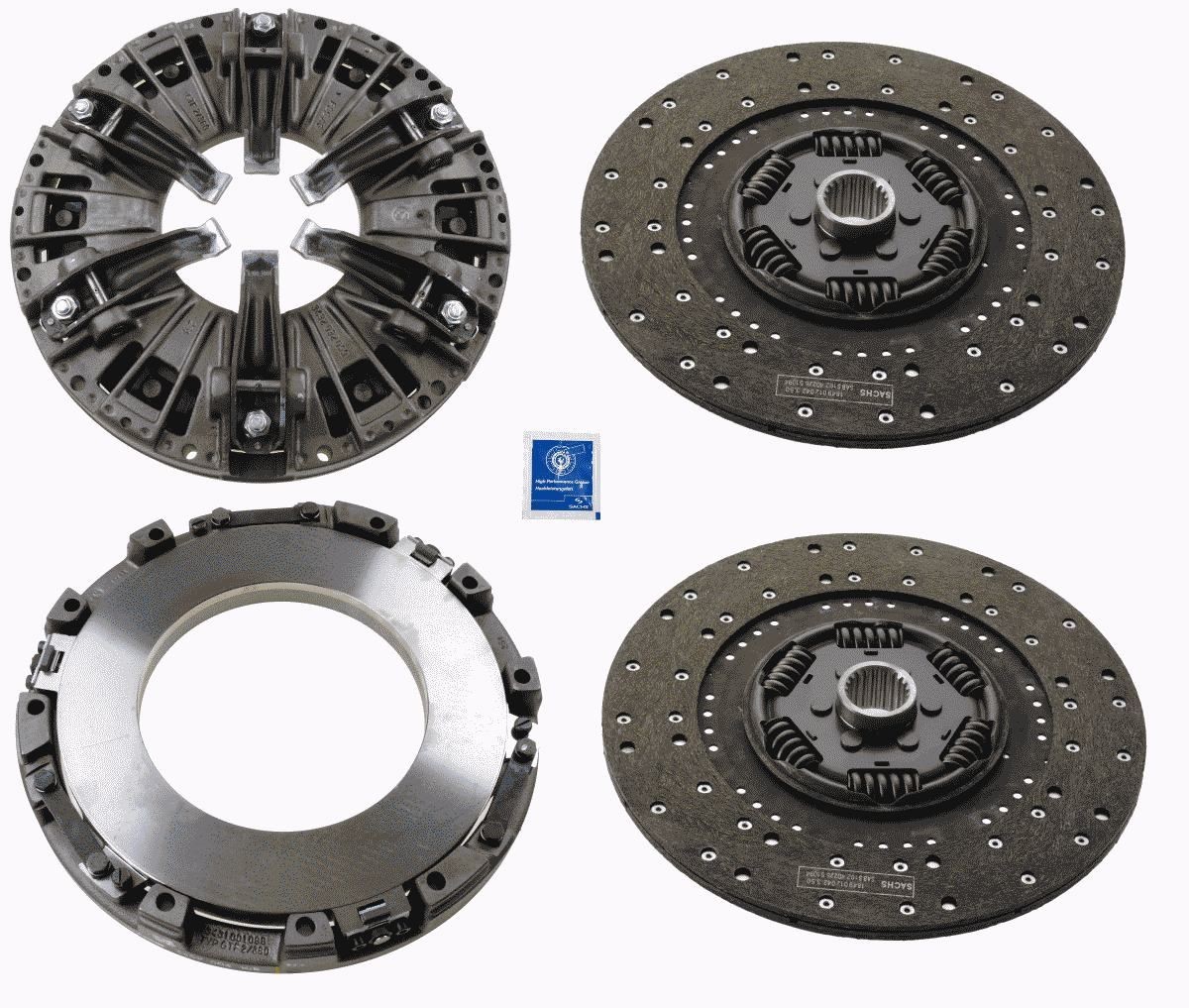 K384-4 SACHS without clutch release bearing, 380mm Ø: 380mm Clutch replacement kit 3400 116 401 buy
