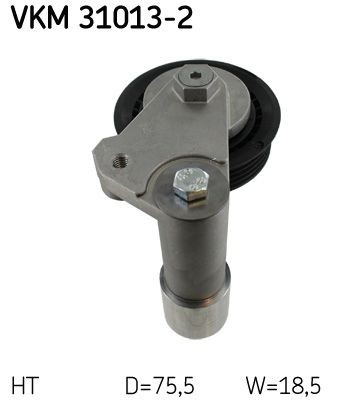 SKF Ø: 75mm, Width: 19mm Tensioner pulley, v-ribbed belt VKM 31013-2 buy