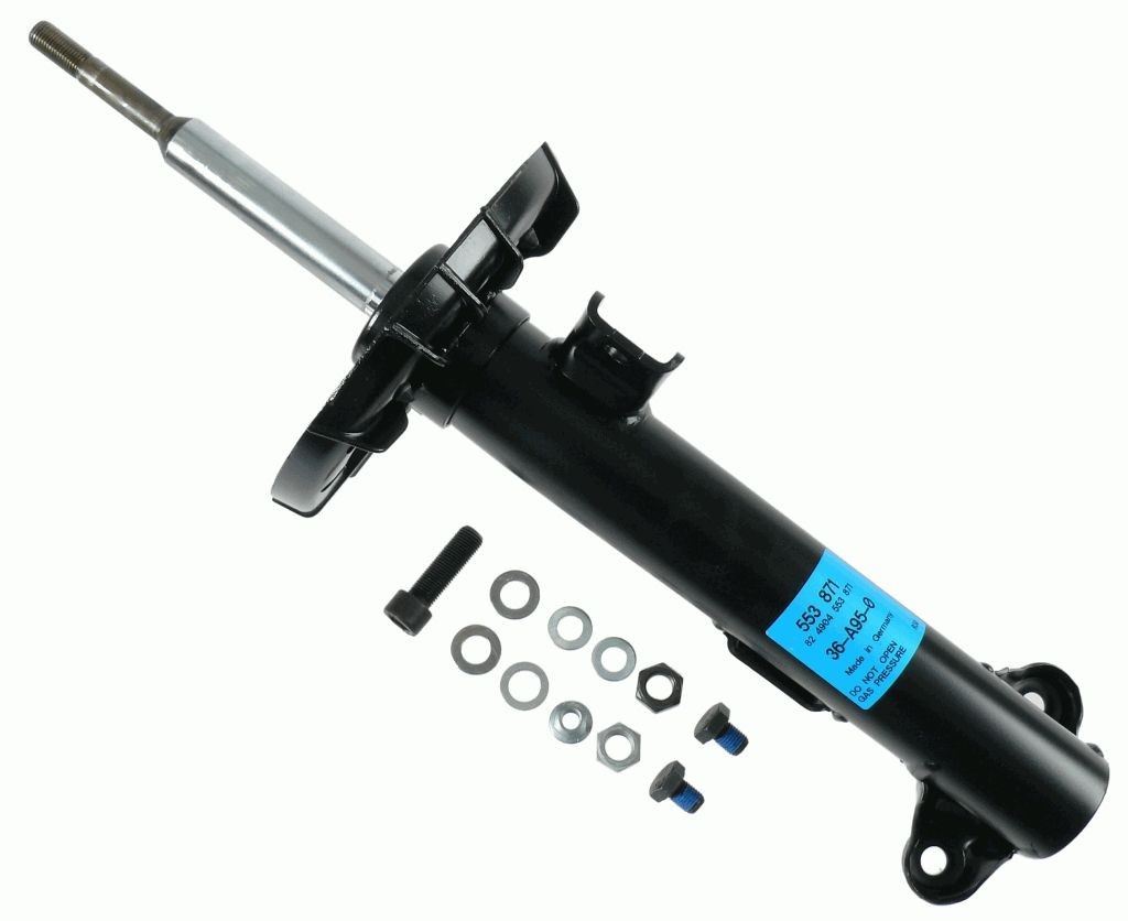 SACHS 553 871 Shock absorber Gas Pressure, Twin-Tube, Suspension Strut, Top pin