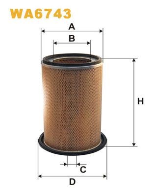 WIX FILTERS 342mm, 220mm, Filter Insert Height: 342mm Engine air filter WA6743 buy