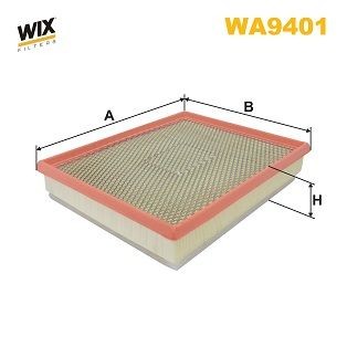 WIX FILTERS 52mm, 234mm, 292mm, Filter Insert Length: 292mm, Width: 234mm, Height: 52mm Engine air filter WA9401 buy