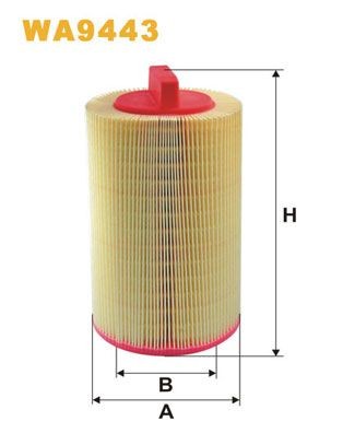 WIX FILTERS 249mm, 132,5mm, Filter Insert Height: 249mm Engine air filter WA9443 buy