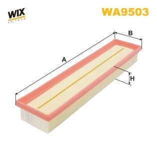 WIX FILTERS 51mm, 95mm, 425mm, Filter Insert Length: 425mm, Width: 95mm, Height: 51mm Engine air filter WA9503 buy