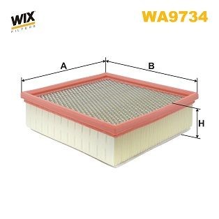WIX FILTERS WA9734 Air filter 68mm, 207mm, 200mm, Filter Insert