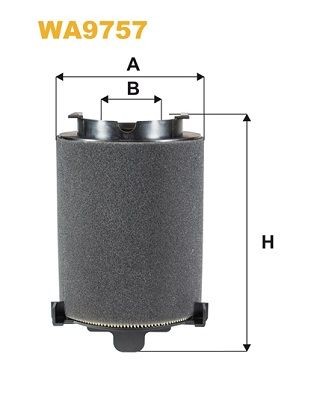 WIX FILTERS WA9757 Air filter 221mm, 136mm, Filter Insert, for dusty operating conditions