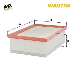 WIX FILTERS 70mm, 161mm, 291mm, Filter Insert Length: 291mm, Width: 161mm, Height: 70mm Engine air filter WA9794 buy