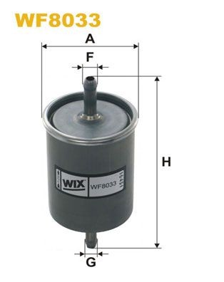 WIX FILTERS WF8033 Fuel filter In-Line Filter, 8mm, 8mm
