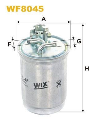 WIX FILTERS WF8045 Fuel filter In-Line Filter, 8mm, 8mm