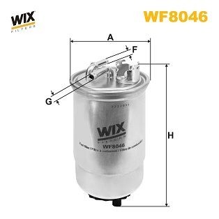 WIX FILTERS WF8046 Fuel filter In-Line Filter, 8mm, 8mm