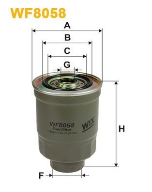 WIX FILTERS WF8058 Fuel filter 6012551M91