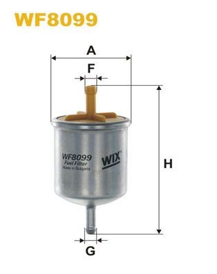 WIX FILTERS WF8099 Fuel filter In-Line Filter, 8mm, 8mm
