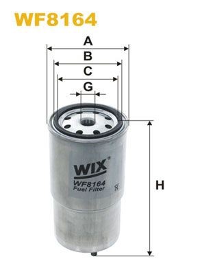 WIX FILTERS Spin-on Filter Height: 186mm Inline fuel filter WF8164 buy