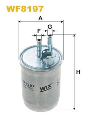 WIX FILTERS In-Line Filter, 10mm, 10mm Height: 166mm Inline fuel filter WF8197 buy