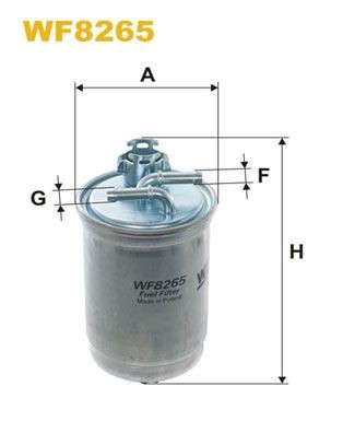 WIX FILTERS WF8265 Fuel filter In-Line Filter, 8mm, 8mm