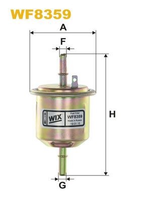 WIX FILTERS In-Line Filter, 8mm, 8mm Height: 125mm Inline fuel filter WF8359 buy